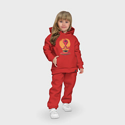 Детский костюм оверсайз Медитация пришельца, цвет: красный — фото 2