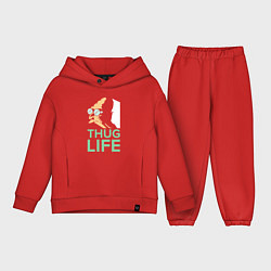 Детский костюм оверсайз Zoidberg: Thug Life, цвет: красный