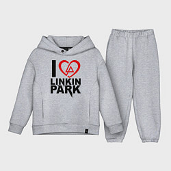 Детский костюм оверсайз I love Linkin Park, цвет: меланж