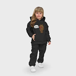 Детский костюм оверсайз Медведь-качок: дрищ, цвет: черный — фото 2