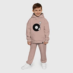 Детский костюм оверсайз Vinyl Mix, цвет: пыльно-розовый — фото 2