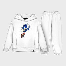 Детский костюм оверсайз Sonic, цвет: белый