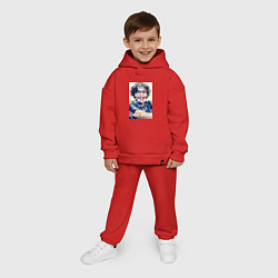 Детский костюм оверсайз Keep Calm & Love Harry Styles, цвет: красный — фото 2