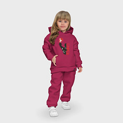 Детский костюм оверсайз Boxing, цвет: маджента — фото 2