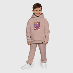 Детский костюм оверсайз Единорог Атакует, цвет: пыльно-розовый — фото 2