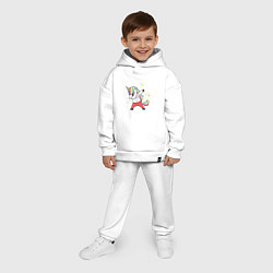 Детский костюм оверсайз Единорог, цвет: белый — фото 2