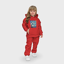 Детский костюм оверсайз Звездная ночь, цвет: красный — фото 2