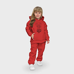 Детский костюм оверсайз Brawl Stars LEON раскраска, цвет: красный — фото 2