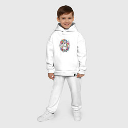 Детский костюм оверсайз Единорог хипстер, цвет: белый — фото 2