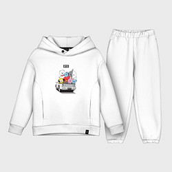 Детский костюм оверсайз BT21, цвет: белый