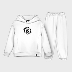 Детский костюм оверсайз Кукрыниксы спина, цвет: белый