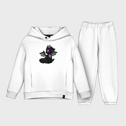 Детский костюм оверсайз Эндар дракон, цвет: белый