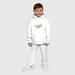 Детский костюм оверсайз Wonder Woman logo, цвет: белый — фото 2