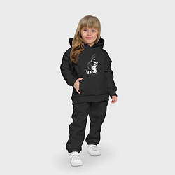 Детский костюм оверсайз Курьер - Енот, цвет: черный — фото 2