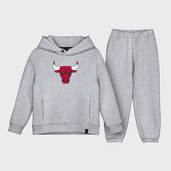 Детский костюм оверсайз Chicago Bulls цвета меланж — фото 1