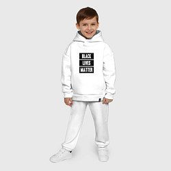 Детский костюм оверсайз Black lives matter Z, цвет: белый — фото 2
