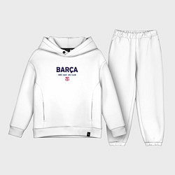 Детский костюм оверсайз FC Barcelona Barca 2022, цвет: белый