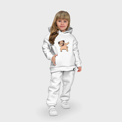 Детский костюм оверсайз Мопс ДАБ, цвет: белый — фото 2