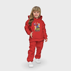 Детский костюм оверсайз Марио, цвет: красный — фото 2