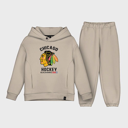 Детский костюм оверсайз CHICAGO BLACKHAWKS NHL / Миндальный – фото 1