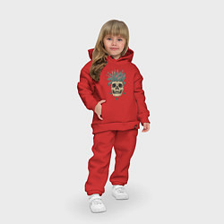 Детский костюм оверсайз Череп Моргенштерна, цвет: красный — фото 2