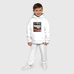 Детский костюм оверсайз AMONG US GTA, цвет: белый — фото 2