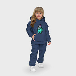 Детский костюм оверсайз AMONG US - СНЕГОВИК, цвет: тёмно-синий — фото 2