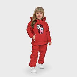 Детский костюм оверсайз Among Us Пироженка, цвет: красный — фото 2