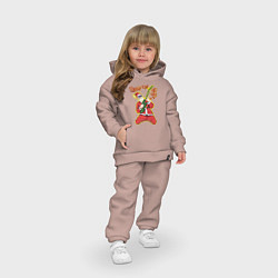 Детский костюм оверсайз Санта Рокер, цвет: пыльно-розовый — фото 2