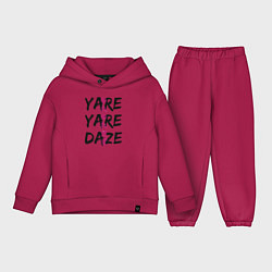 Детский костюм оверсайз YARE YARE DAZE, цвет: маджента