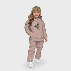 Детский костюм оверсайз Леви Атака Титанов Арт 03, цвет: пыльно-розовый — фото 2