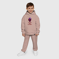 Детский костюм оверсайз Bring Me The Horizon 2D Сердце, цвет: пыльно-розовый — фото 2