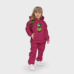 Детский костюм оверсайз Skoda Skull Z, цвет: маджента — фото 2