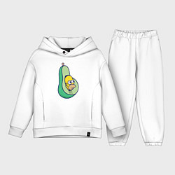 Детский костюм оверсайз Гомер авокадо, цвет: белый