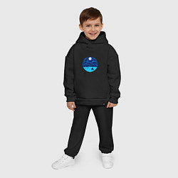 Детский костюм оверсайз Звёздные котики, цвет: черный — фото 2