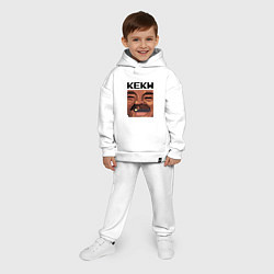 Детский костюм оверсайз Хуан Хойя Борха: KEKW, цвет: белый — фото 2