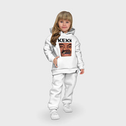 Детский костюм оверсайз Хуан Хойя Борха: KEKW, цвет: белый — фото 2
