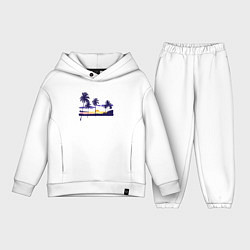 Детский костюм оверсайз ПАЛЬМЫ, цвет: белый