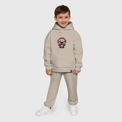 Детский костюм оверсайз Pixel isaac, цвет: миндальный — фото 2