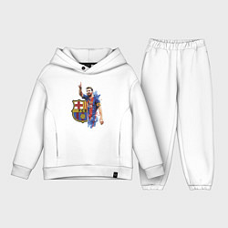 Детский костюм оверсайз Lionel Messi Barcelona Argentina!, цвет: белый