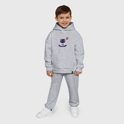 Детский костюм оверсайз Астронавт с кружкой, цвет: меланж — фото 2