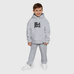 Детский костюм оверсайз One Piece Большой куш лого, цвет: меланж — фото 2