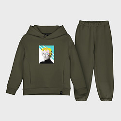 Детский костюм оверсайз Энди Уорхол Andy Warhol, цвет: хаки