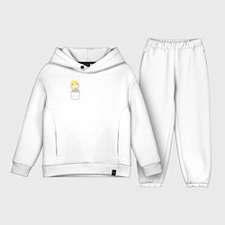 Детский костюм оверсайз Баттерс в кармане, цвет: белый