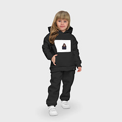 Детский костюм оверсайз Смешная какашка, цвет: черный — фото 2
