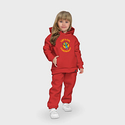 Детский костюм оверсайз Давай вакцинироваться, цвет: красный — фото 2