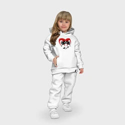 Детский костюм оверсайз Черная метка - Алиса, цвет: белый — фото 2