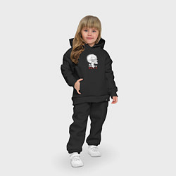 Детский костюм оверсайз Bone crunch, цвет: черный — фото 2