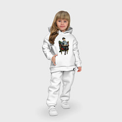Детский костюм оверсайз Капитан Леви, цвет: белый — фото 2