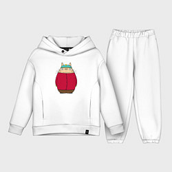Детский костюм оверсайз Totoro Cartman, цвет: белый
